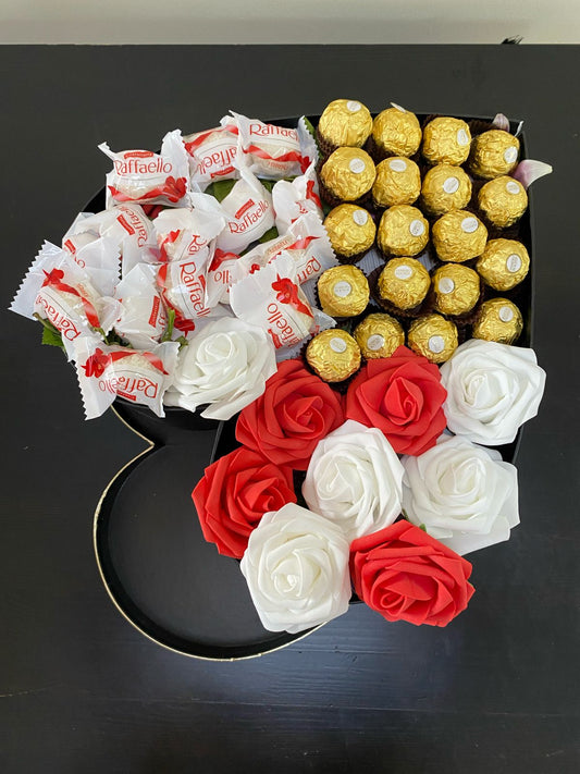 Flowers in heart box